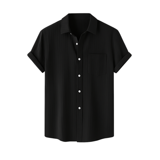Men Sleeveless Shirt-Black (Size-M)