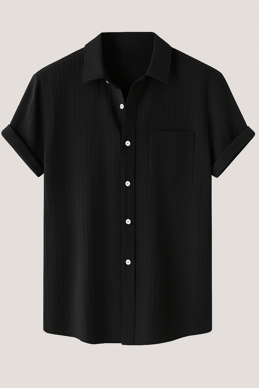 Men Sleeveless Shirt-Black (Size-M)