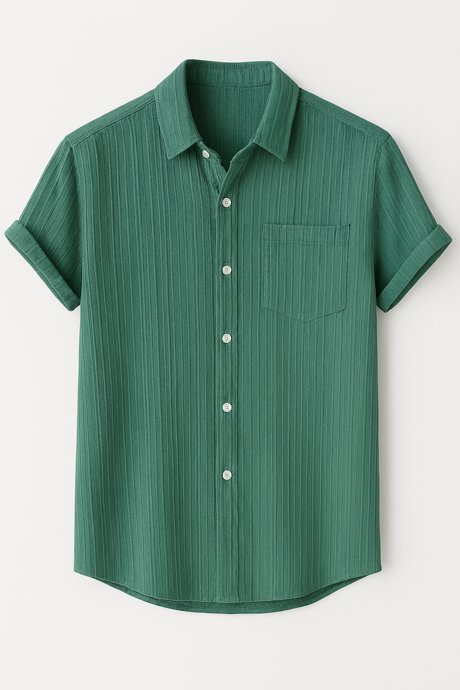 Men Sleeveless Shirt-Green (Size-M)